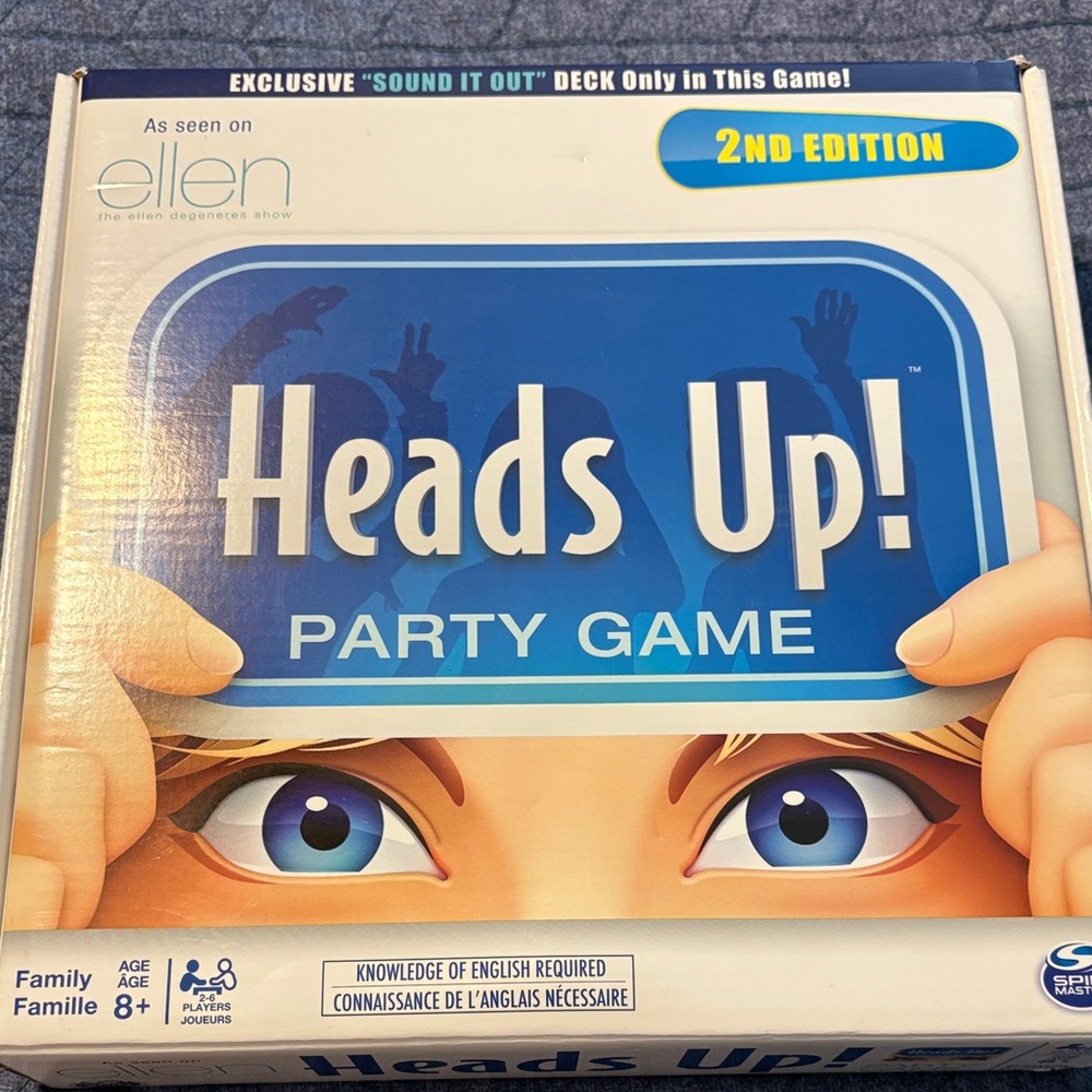Ellen Degeneres Heads Up! Party Game - Blue and White